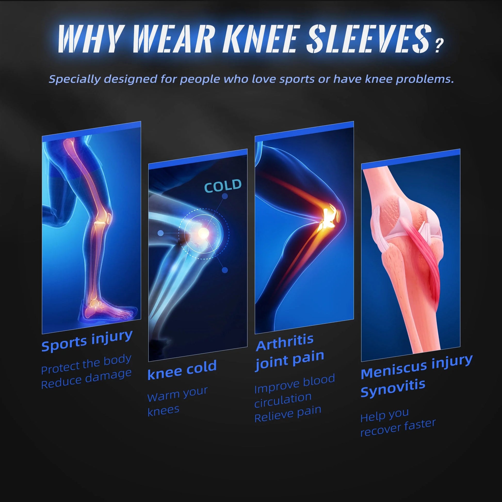 Arthritis Knee Brace Copper Knee Support Compression Sleeves for Women Men Pain Relief and Joint-3Xl