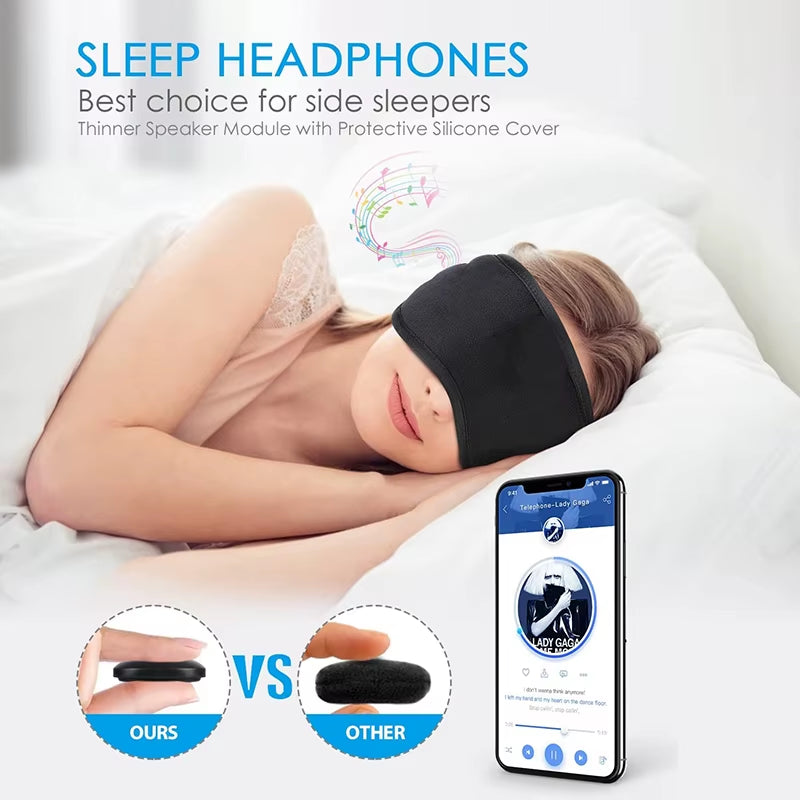 Best Comfy Eye Mask for Music, Bt5.0 Wireless Sleeping Headphones, Blue Tooth Sleep Headphones Eye Mask