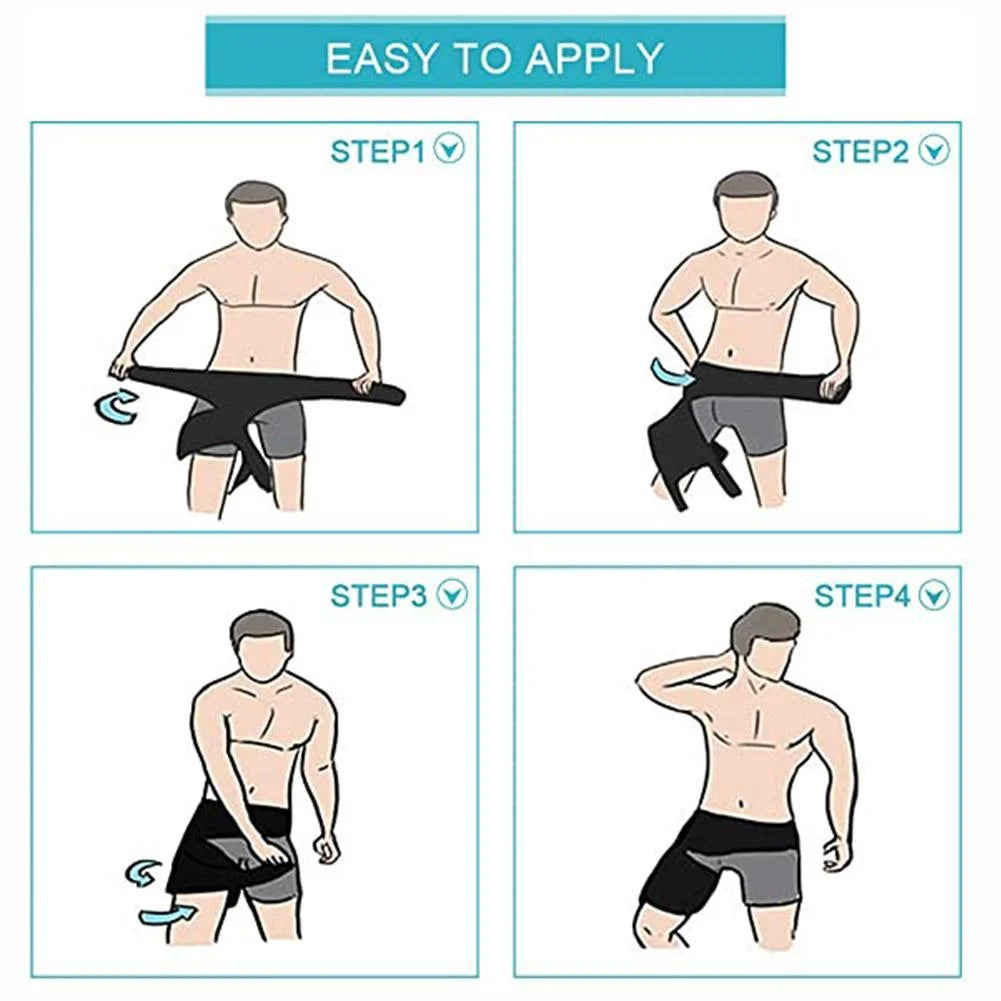 PLGEBR Sciatica Nerve Pain Relief Thigh Compression Brace for Hip Joints Arthritis Groin Wrap Brace Protector Belt