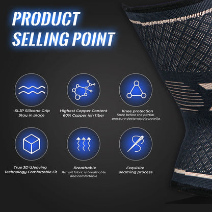 Arthritis Knee Brace Copper Knee Support Compression Sleeves for Women Men Pain Relief and Joint-3Xl